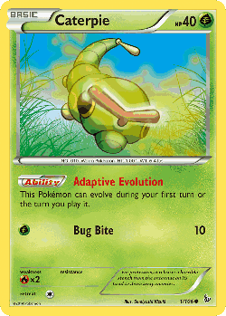Caterpie Pokémon TCG card art