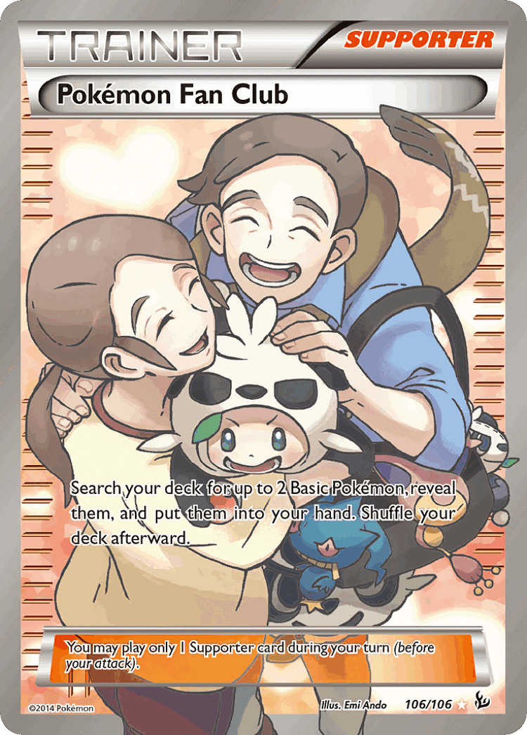 Pokémon Fan Club #106 from Flashfire - Rare Ultra - Illustrated by Emi Ando
