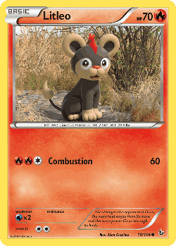 Litleo Pokémon TCG card art
