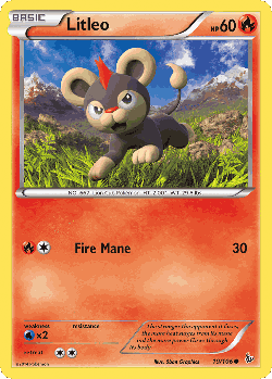 Litleo Pokémon TCG card art