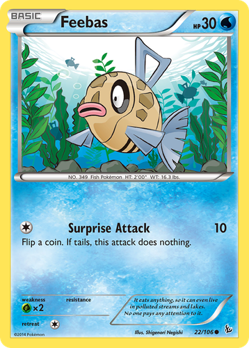 Feebas #22 from Flashfire - Common - Illustrated by Shigenori Negishi