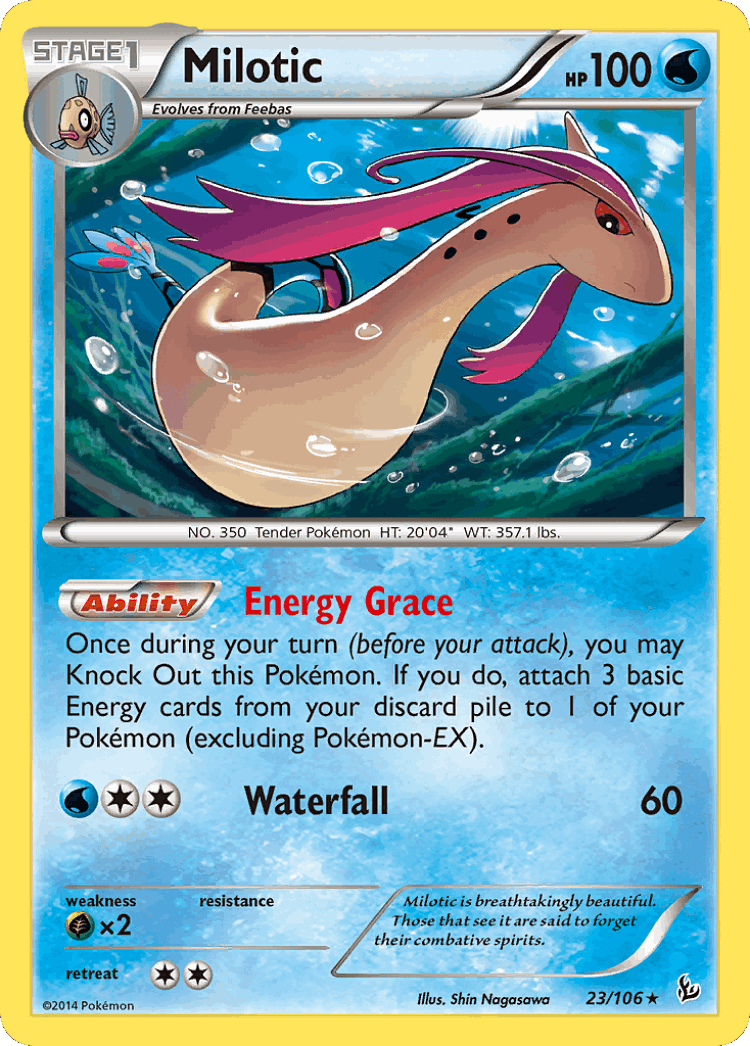 Milotic #23 from Flashfire - Rare Holo - Illustrated by Shin Nagasawa
