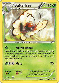 Butterfree Pokémon TCG card art