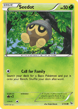 Seedot Pokémon TCG card art