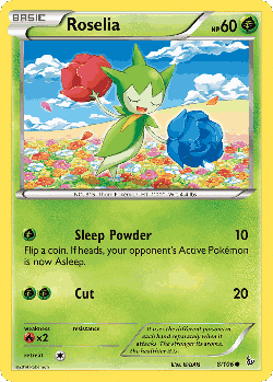 Roselia Pokémon TCG card art