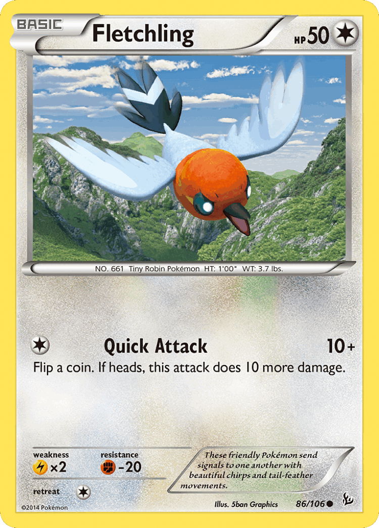 Fletchling #86 from Flashfire - Common - Illustrated by 5ban Graphics