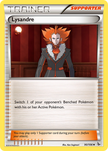 Lysandre #90 from Flashfire - Uncommon - Illustrated by Ken Sugimori