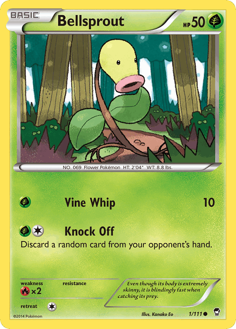 Bellsprout #1 from Furious Fists - Common - Illustrated by Kanako Eo
