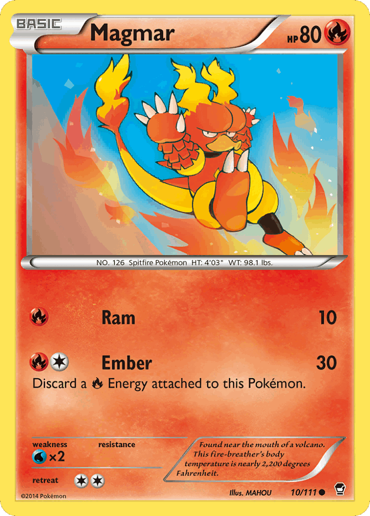 Magmar #10 from Furious Fists - Common - Illustrated by MAHOU