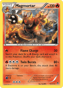 Magmortar Pokémon TCG card art