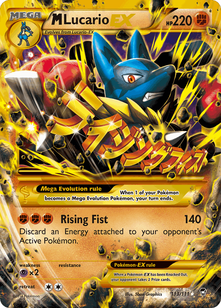 M Lucario-EX #113 from Furious Fists - Rare Secret - Illustrated by 5ban Graphics