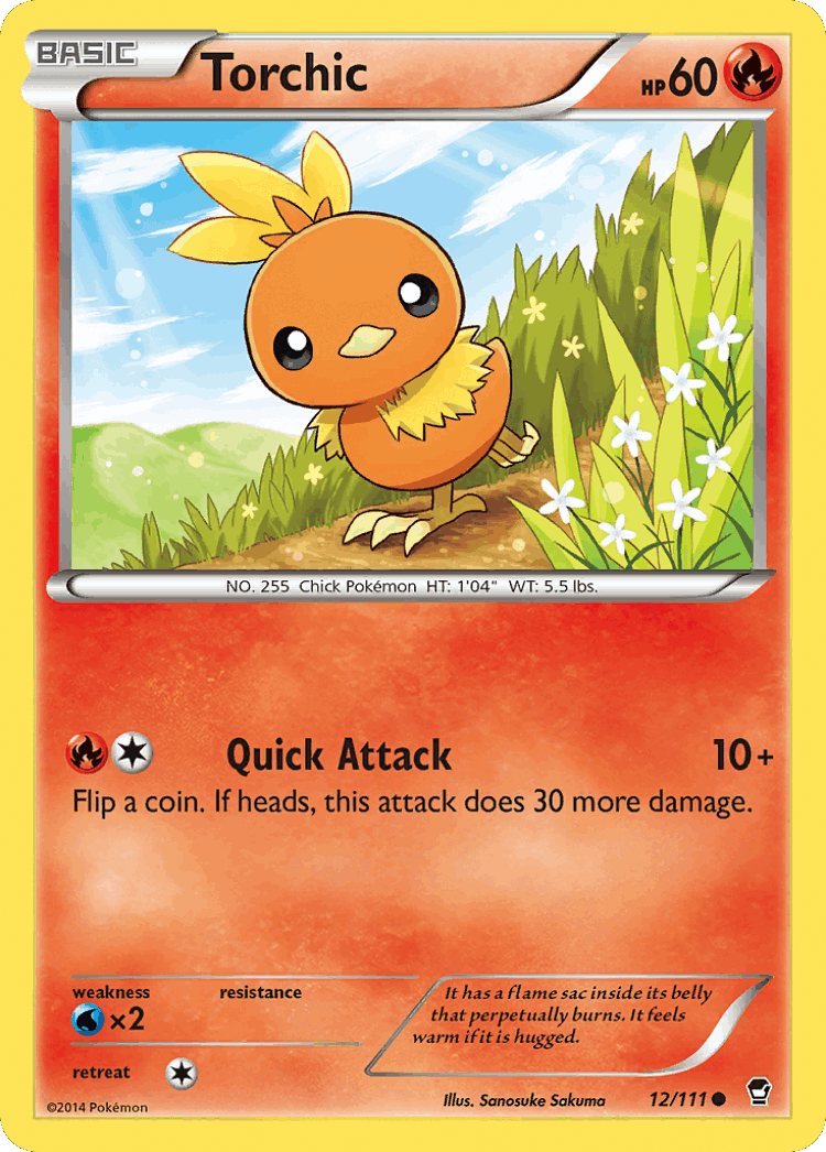 Torchic #12 from Furious Fists - Common - Illustrated by Sanosuke Sakuma