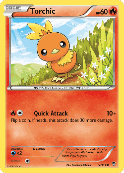 Torchic Pokémon TCG card art
