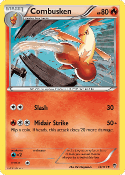 Combusken Pokémon TCG card art