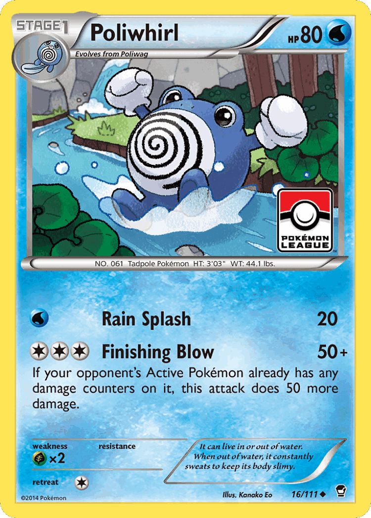 Poliwhirl #16 from Furious Fists - Uncommon - Illustrated by Kanako Eo