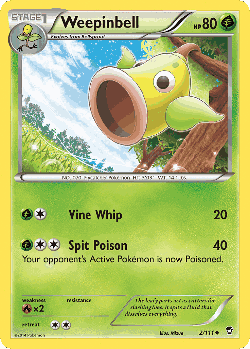 Weepinbell Pokémon TCG card art