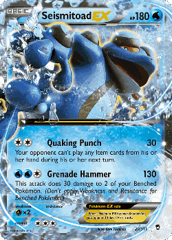 Seismitoad-EX Pokémon TCG card art