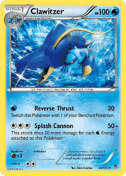 Clawitzer Pokémon TCG card art