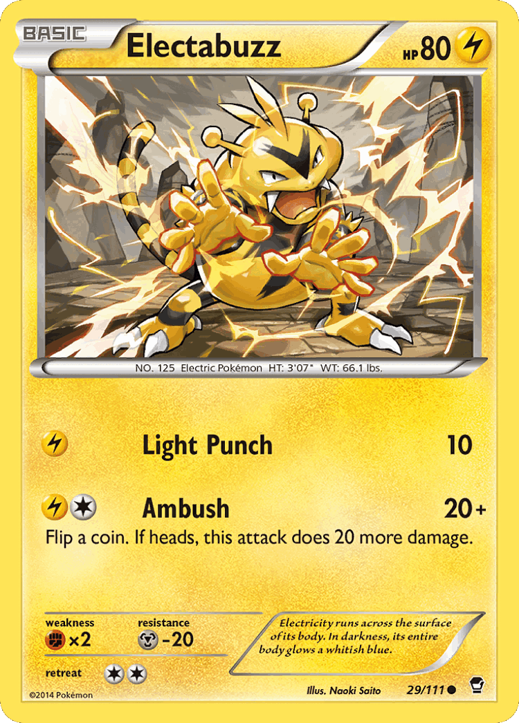 Electabuzz #29 from Furious Fists - Common - Illustrated by Naoki Saito