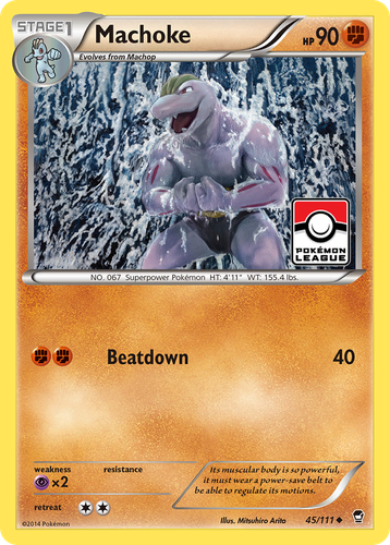 Machoke #45 from Furious Fists - Uncommon - Illustrated by Mitsuhiro Arita