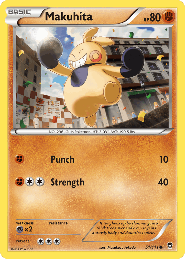 Makuhita #51 from Furious Fists - Common - Illustrated by Masakazu Fukuda