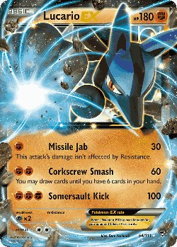 Lucario-EX 54, Furious Fists
