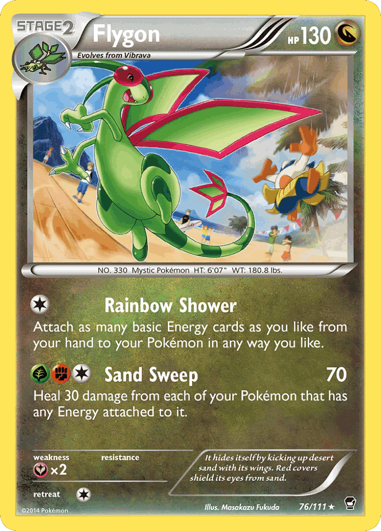 Flygon #76 from Furious Fists - Rare - Illustrated by Masakazu Fukuda