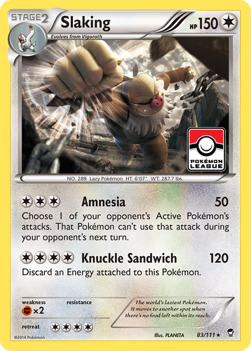 Slaking #83 from Furious Fists - Rare Holo - Illustrated by PLANETA
