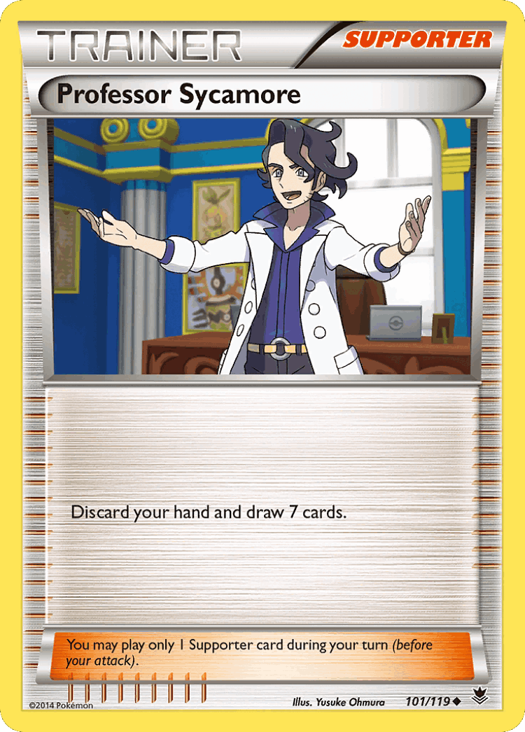 Professor Sycamore #101 from Phantom Forces - Uncommon - Illustrated by Yusuke Ohmura