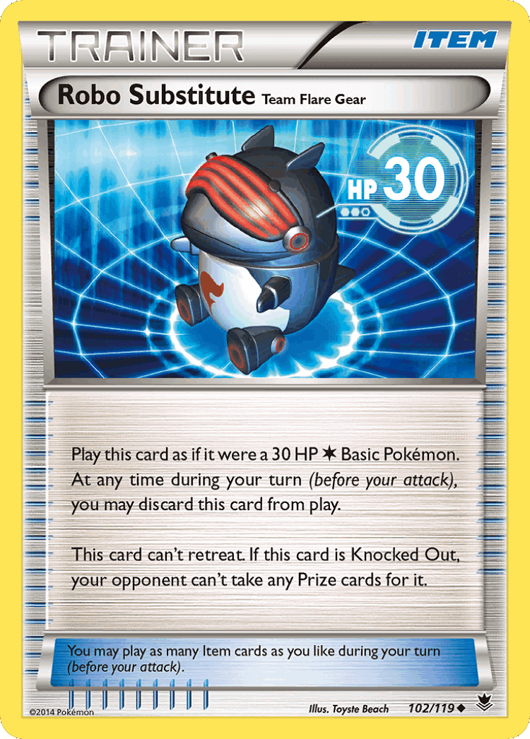 Robo Substitute Team Flare Gear #102 from Phantom Forces - Uncommon - Illustrated by Toyste Beach