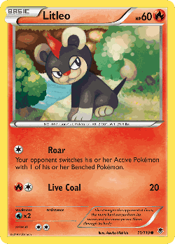 Litleo Pokémon TCG card art
