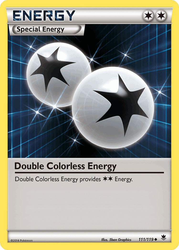 Double Colorless Energy #111 from Phantom Forces - Uncommon - Illustrated by 5ban Graphics