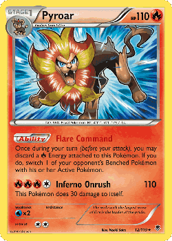 Pyroar Pokémon TCG card art