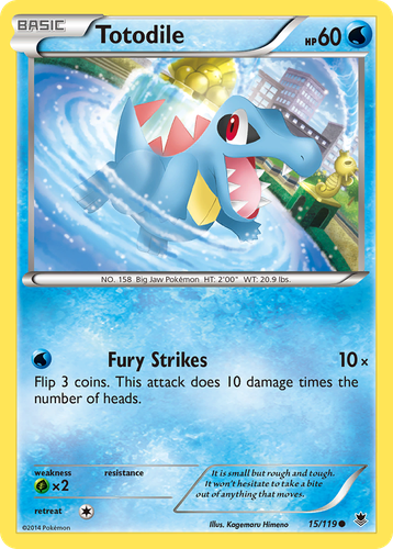 Totodile Pokémon TCG card art