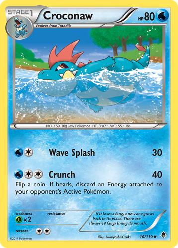 Croconaw Pokémon TCG card art
