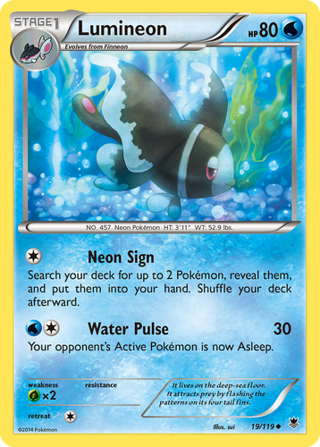 Lumineon Pokémon TCG card art