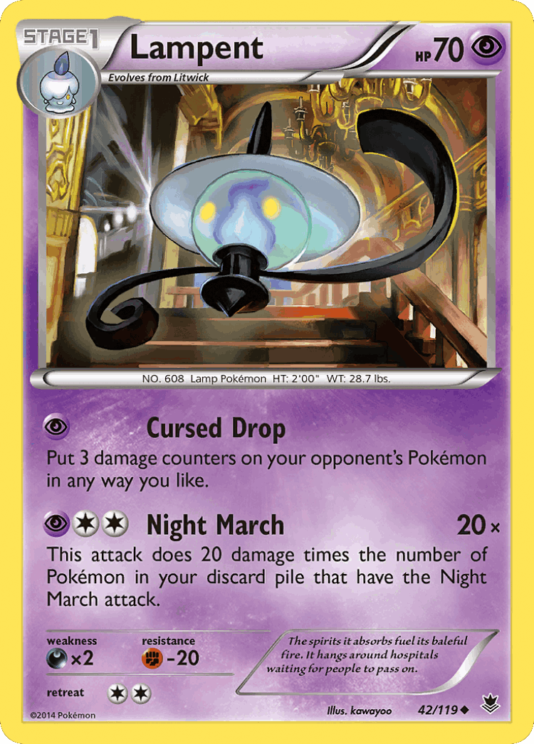 Lampent #42 from Phantom Forces - Uncommon - Illustrated by kawayoo