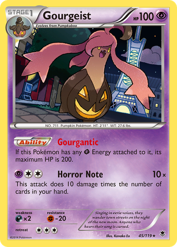 Gourgeist #45 from Phantom Forces - Rare Holo - Illustrated by Kanako Eo