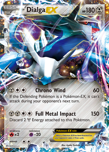 Dialga-EX #62 from Phantom Forces - Rare Holo EX - Illustrated by Ayaka Yoshida