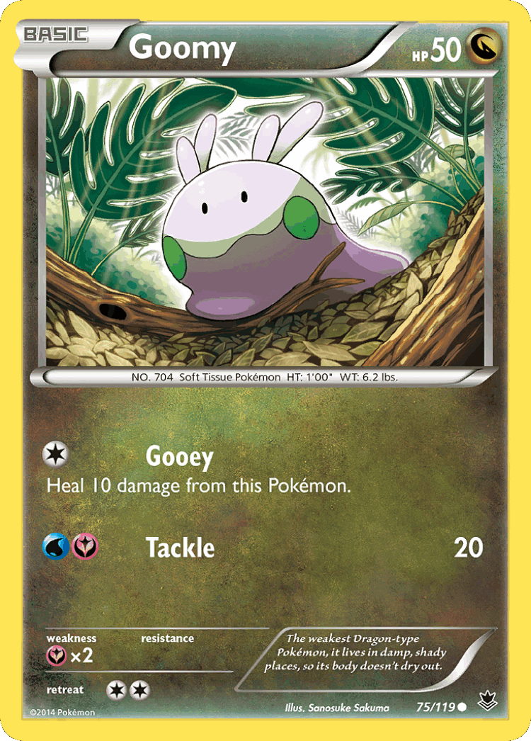 Goomy #75 from Phantom Forces - Common - Illustrated by Sanosuke Sakuma