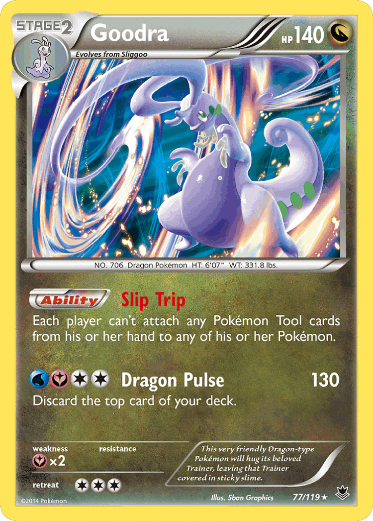 Goodra #77 from Phantom Forces - Rare Holo - Illustrated by 5ban Graphics