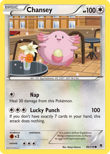 Chansey #80 from Phantom Forces - Common - Illustrated by Naoyo Kimura