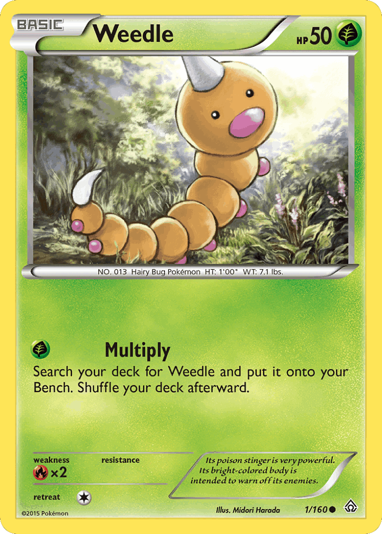 Weedle #1 from Primal Clash - Common - Illustrated by Midori Harada