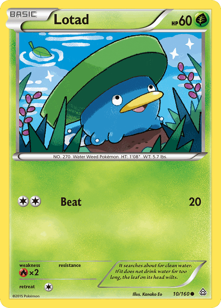 Lotad #10 from Primal Clash - Common - Illustrated by Kanako Eo