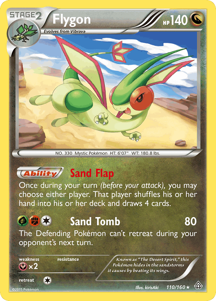Flygon #110 from Primal Clash - Rare Holo - Illustrated by kirisAki