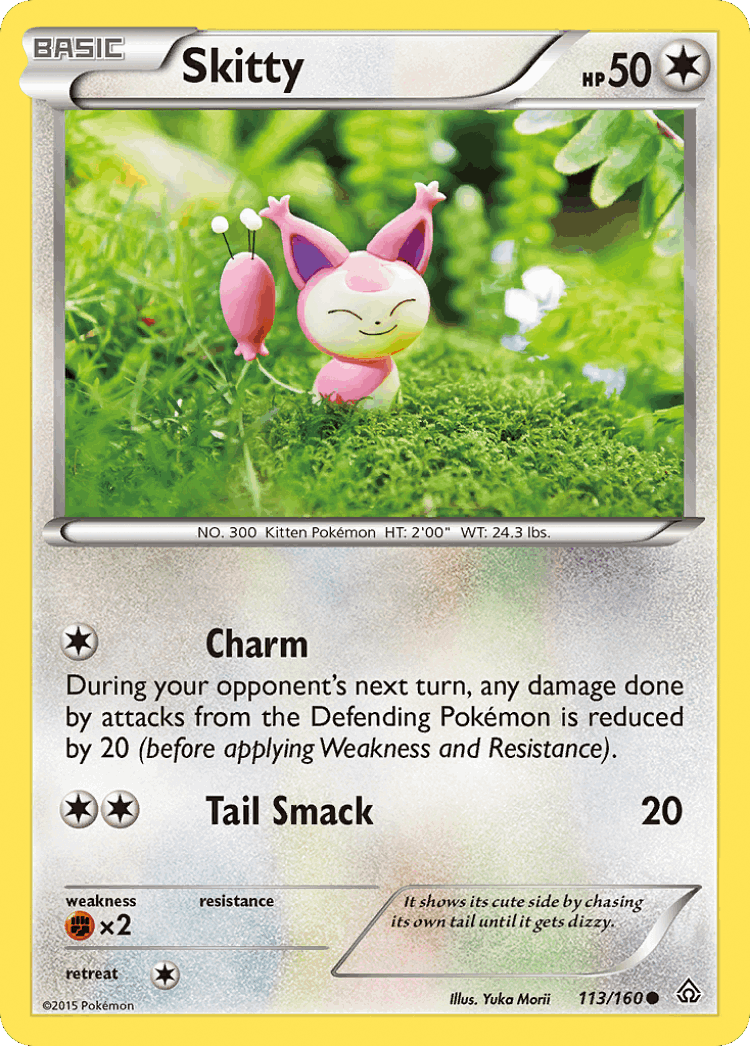 Skitty #113 from Primal Clash - Common - Illustrated by Yuka Morii