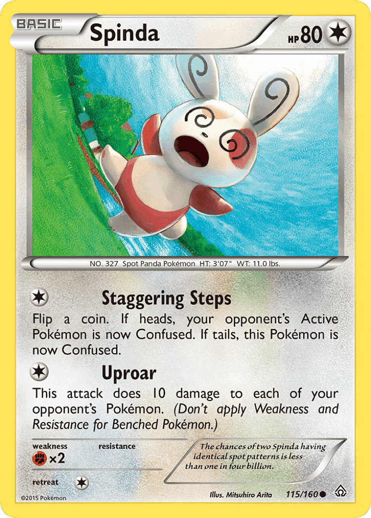Spinda #115 from Primal Clash - Common - Illustrated by Mitsuhiro Arita