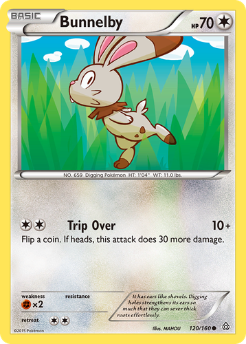 Bunnelby #120 from Primal Clash - Common - Illustrated by MAHOU