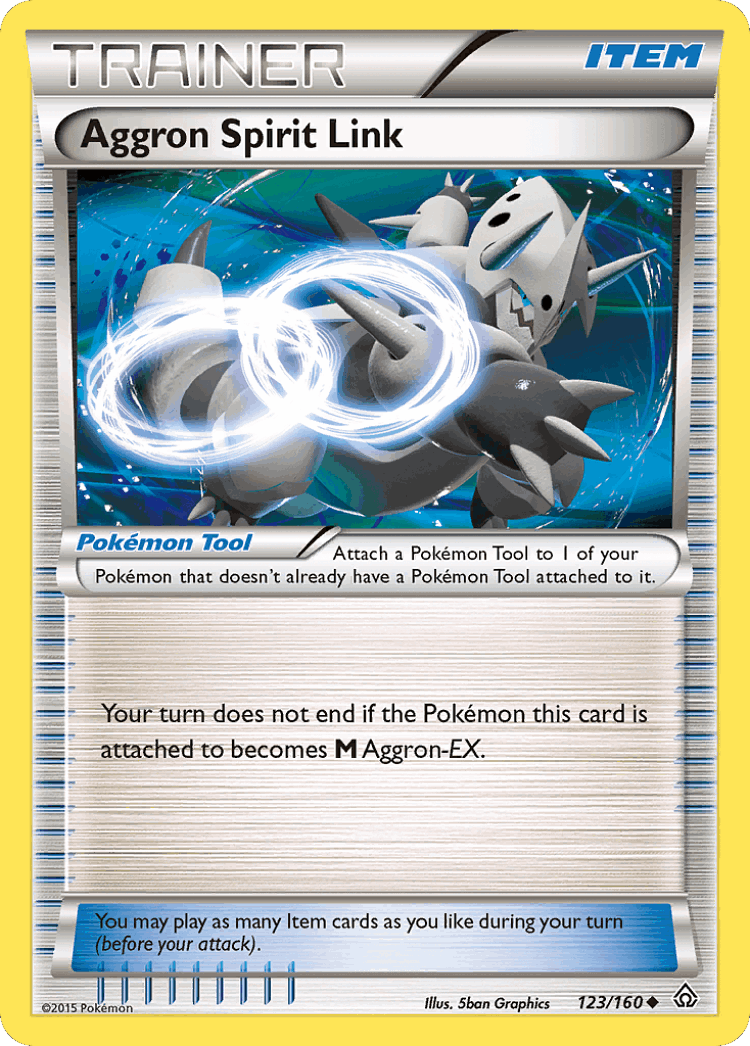Aggron Spirit Link #123 from Primal Clash - Uncommon - Illustrated by 5ban Graphics