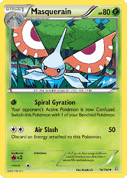 Masquerain Pokémon TCG card art